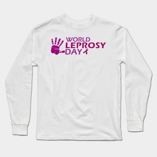 World Leprosy Day Symbolic Hand Print Long Sleeve T-Shirt